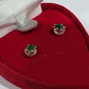 Brand New 10K Yellow Gold Turtle Earrings For Sale